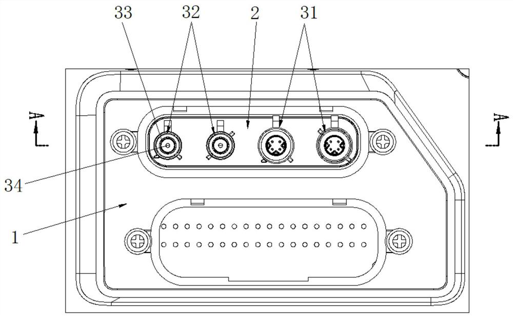 Waterproof automobile high-frequency data signal transmission device