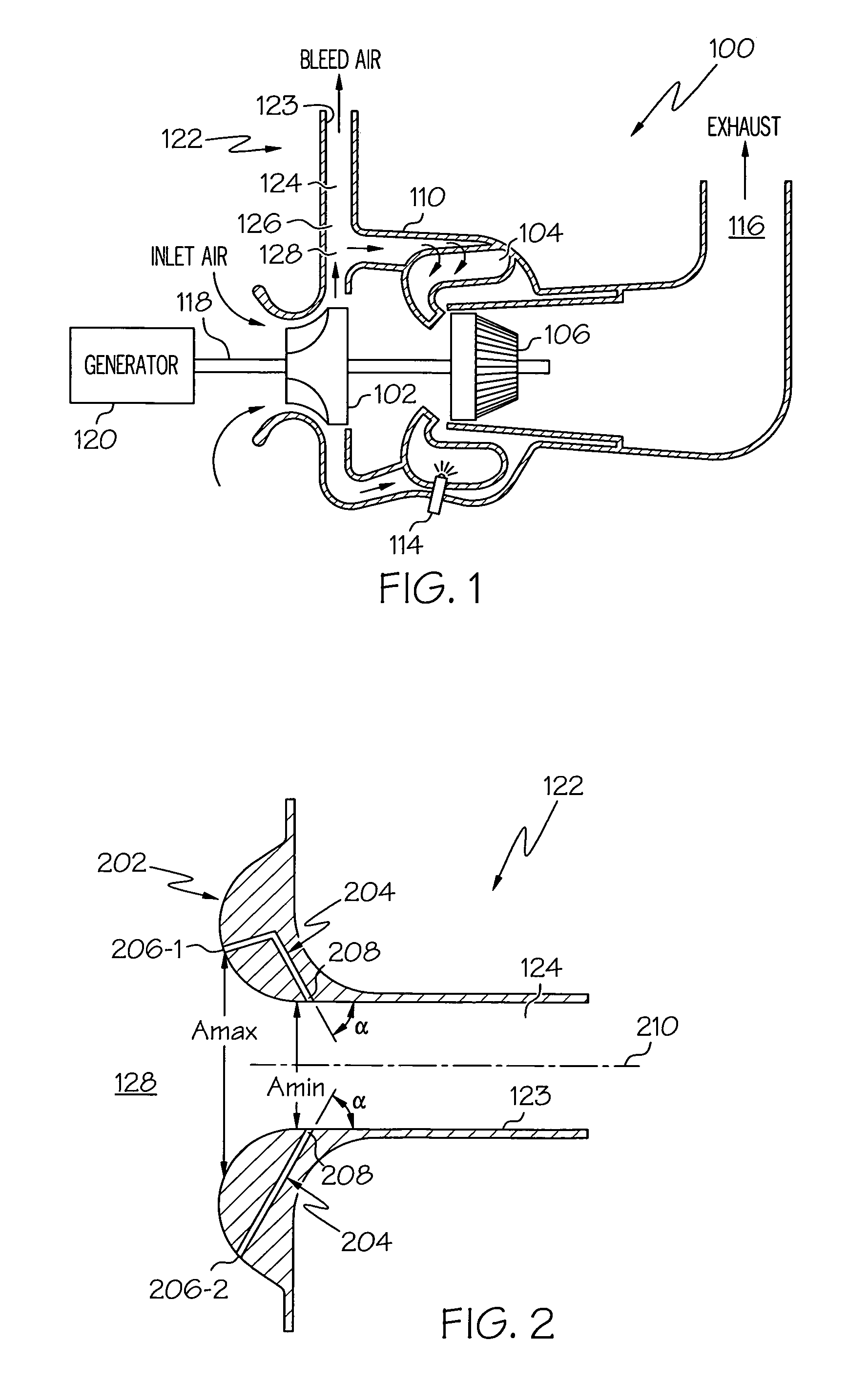 Low loss flow limited feed duct