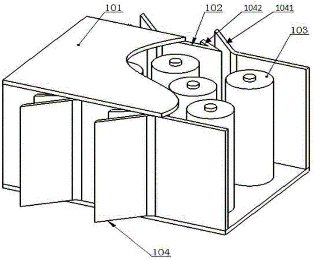 Air-staged cooling device for batteries of electric vehicle