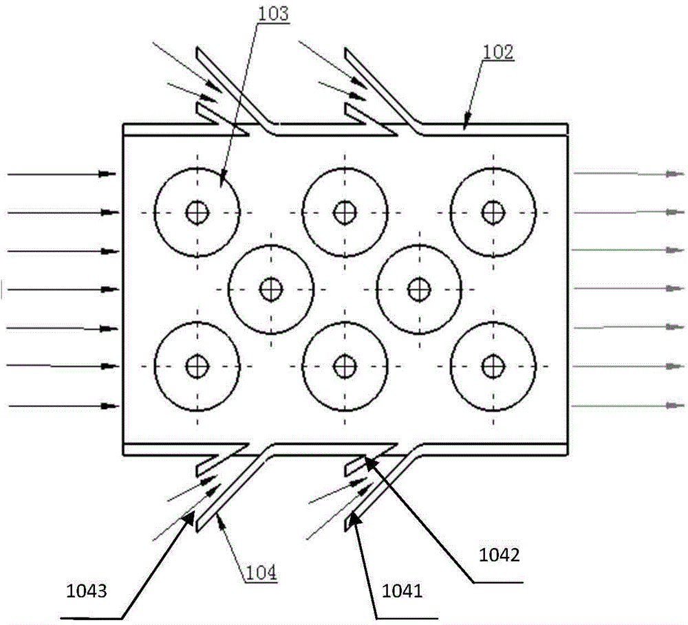 Air-staged cooling device for batteries of electric vehicle