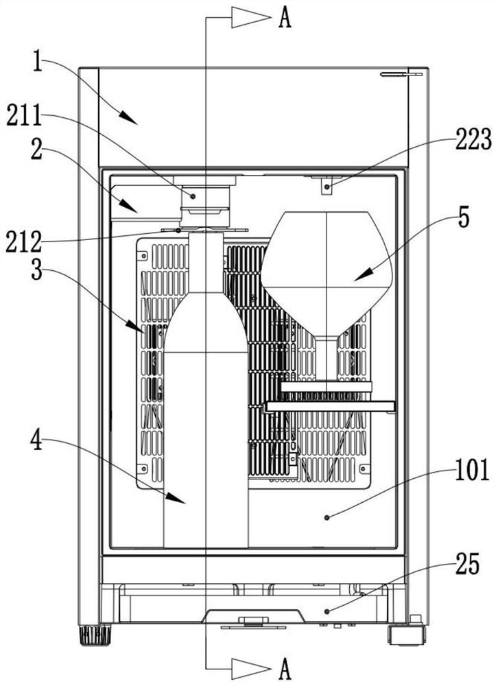 Combined wine cabinet for wine distribution, preservation and refrigeration