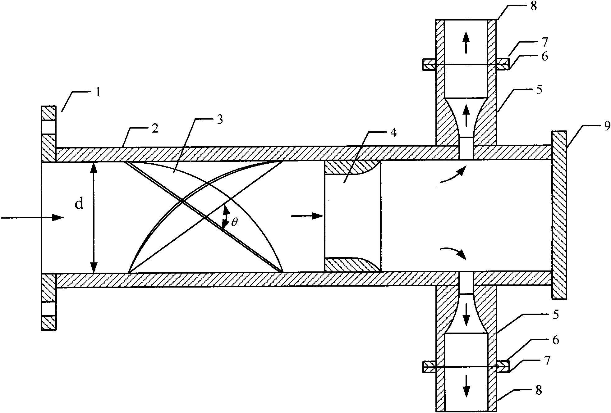 Gas-liquid two-phase flow uniform distribution device