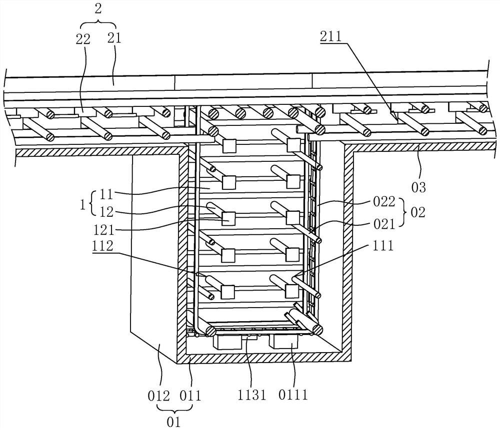 Beam and slab cast-in-place concrete partition system