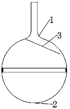 Split type splashing-proof flask device