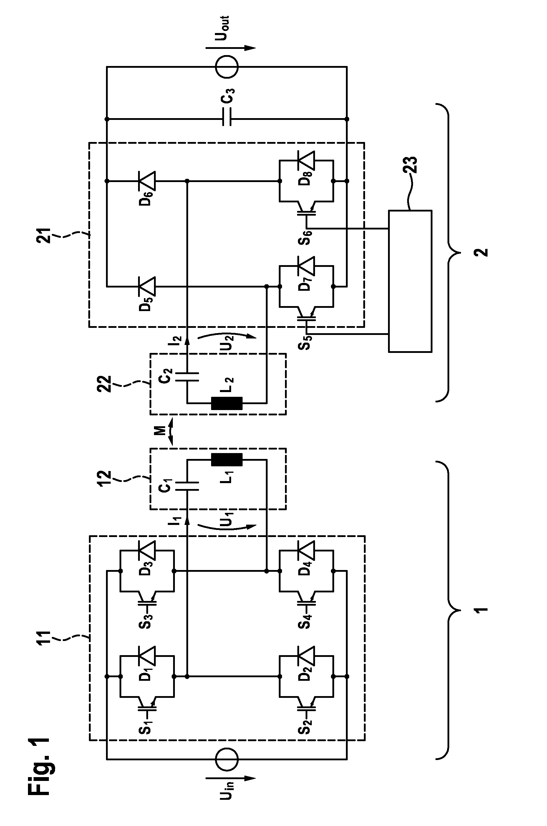 Device for inductively transmitting energy and method for operating a device for inductively transmitting energy