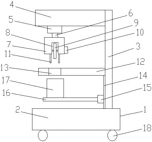 Wood decorative board cutting machine device preventing wood chips from flying all around