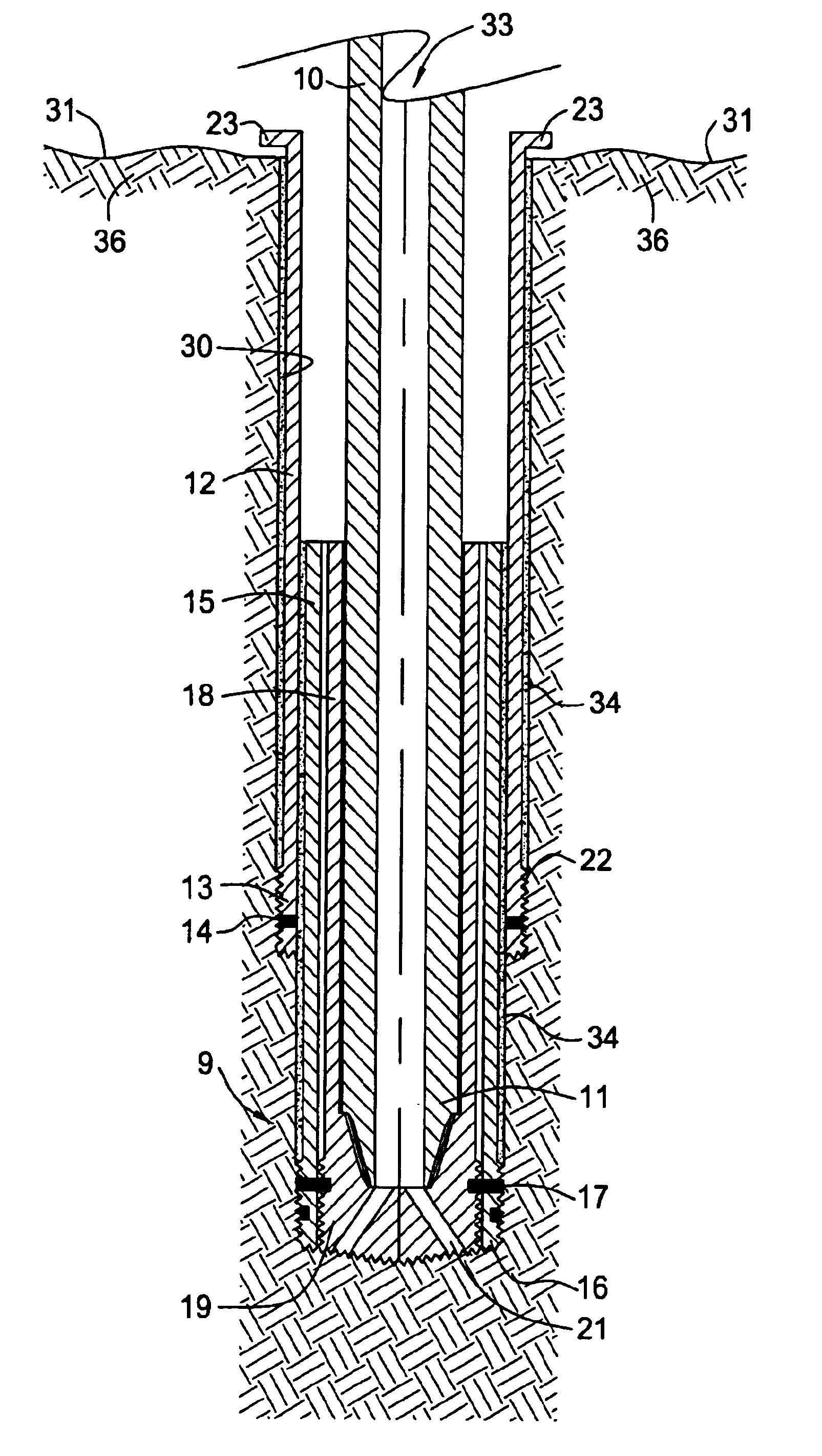 Drilling with concentric strings of casing