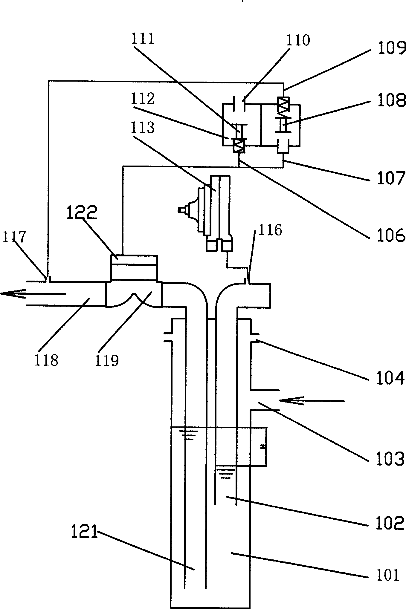 Intermediate storage tank and sewage source separation system based on negative pressure