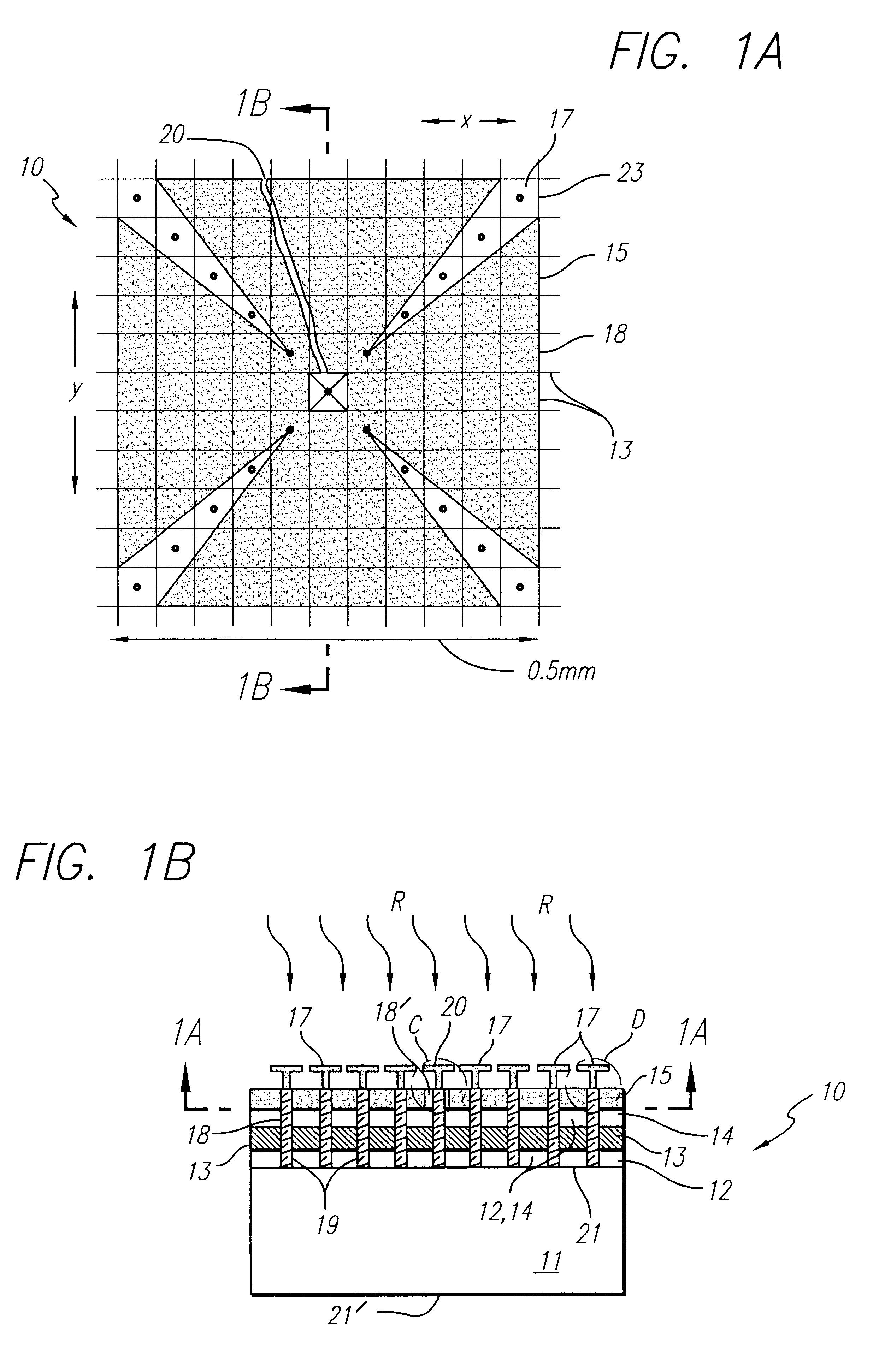Mm-wave/IR monolithically integrated focal plane array