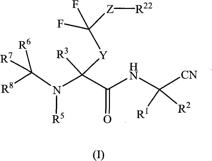 Di-fluoro containing compounds as cysteine protease inhibitors