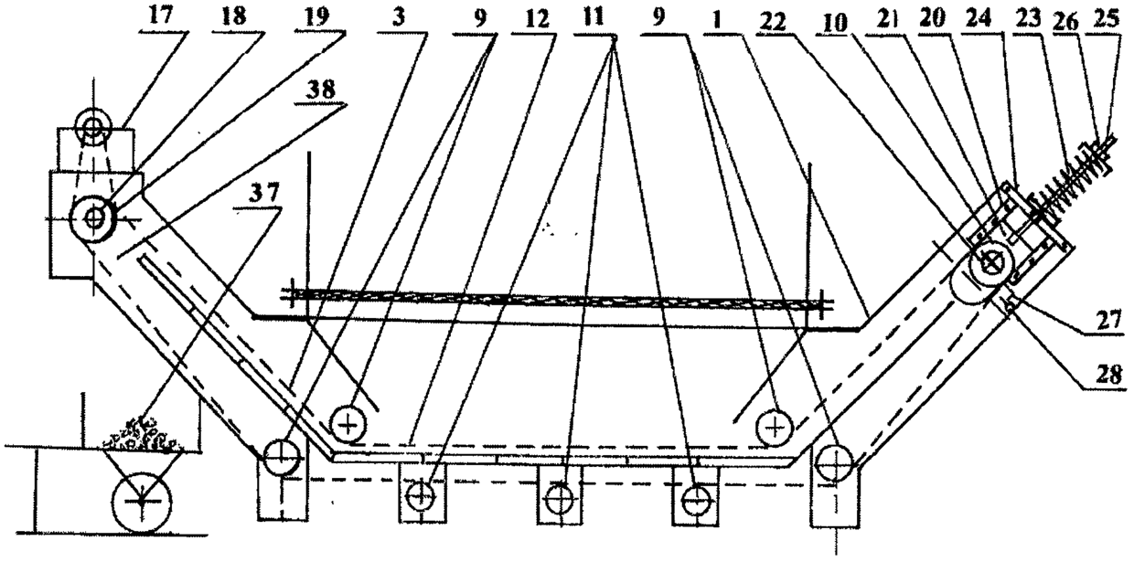 A suspended type fully enclosed slag removal system