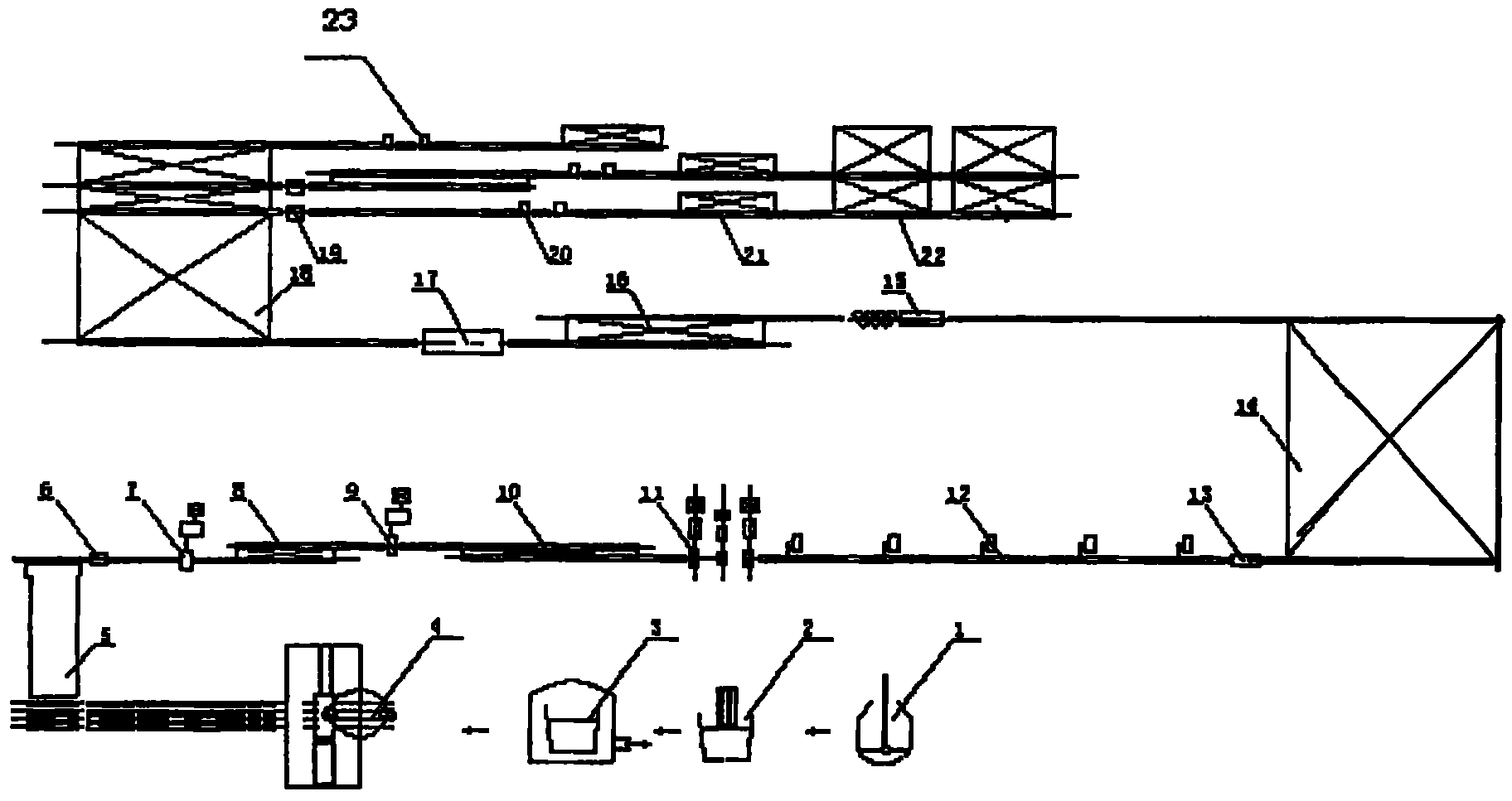 Short flow path manufacturing method of heavy rail