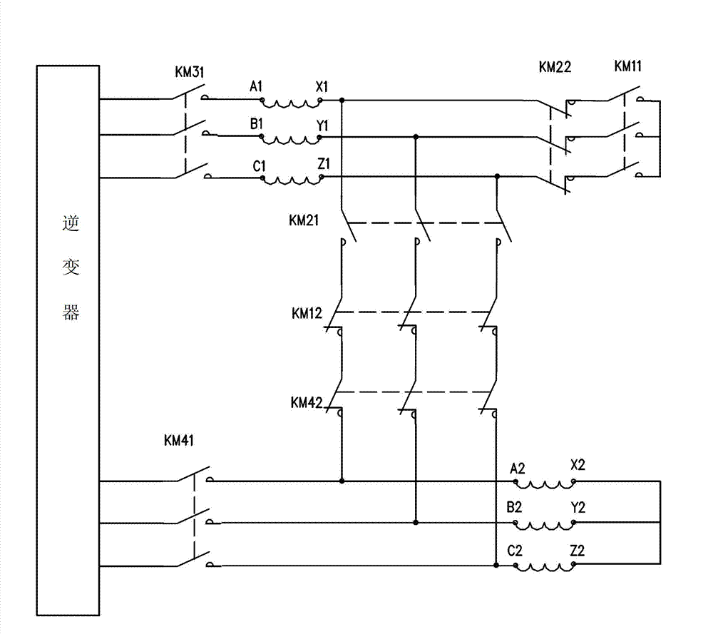 Research system for experimenting three-phase alternating-current motor and double three-phase alternating-current motor simultaneously