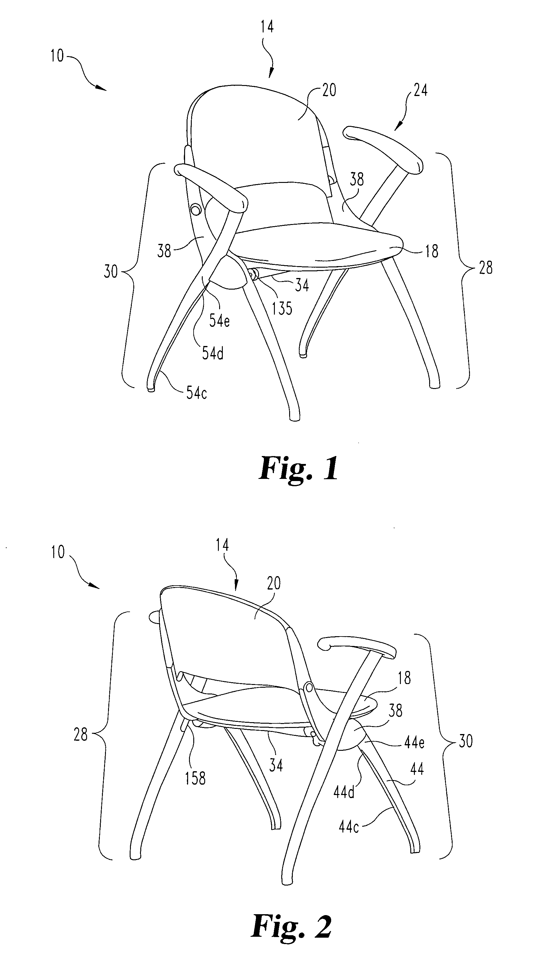 Nestable and stackable chair