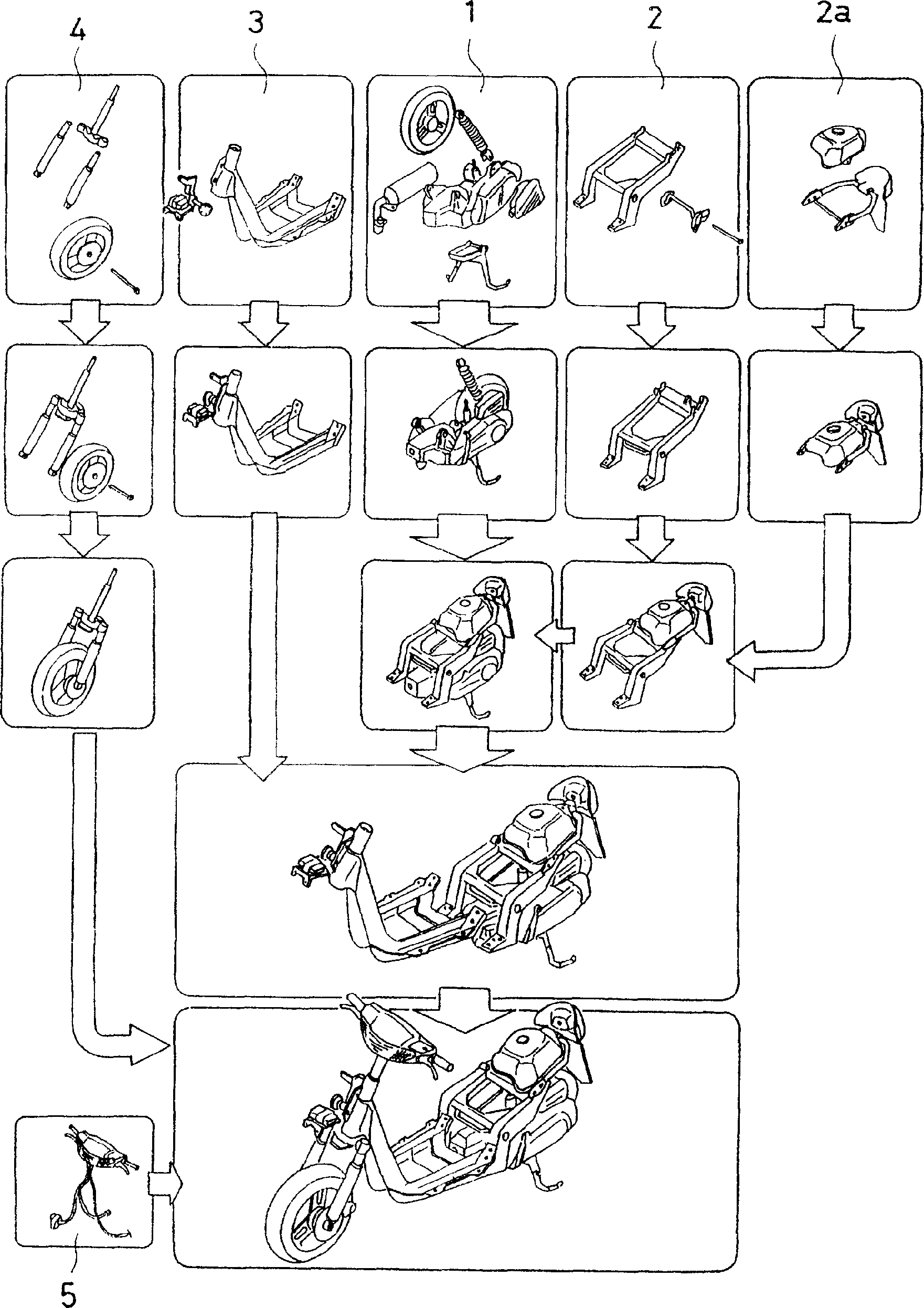 Modularized motor vehicle