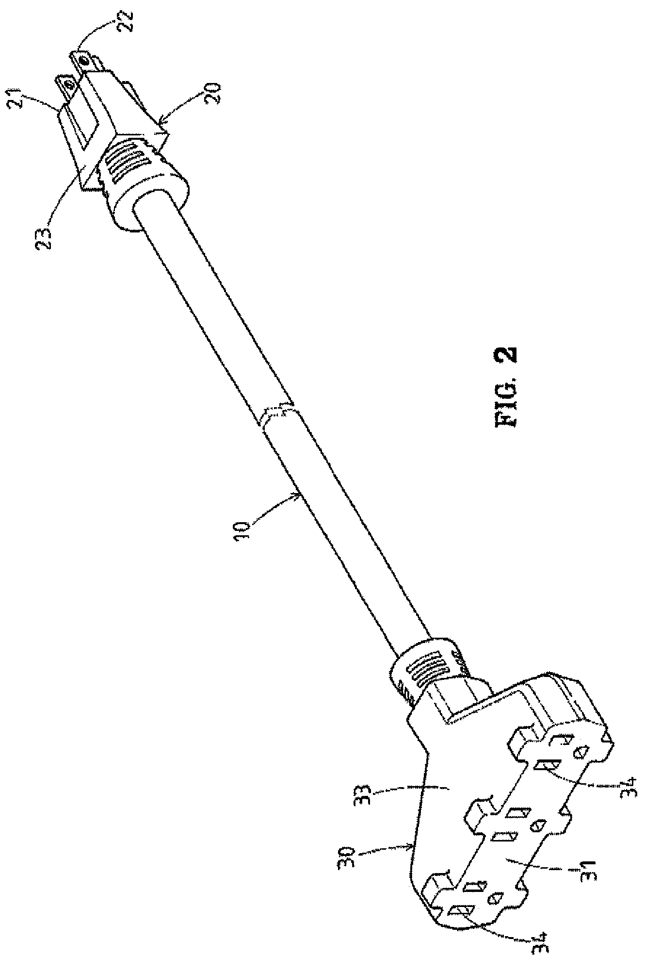 LED indicator device for AC power plug or socket