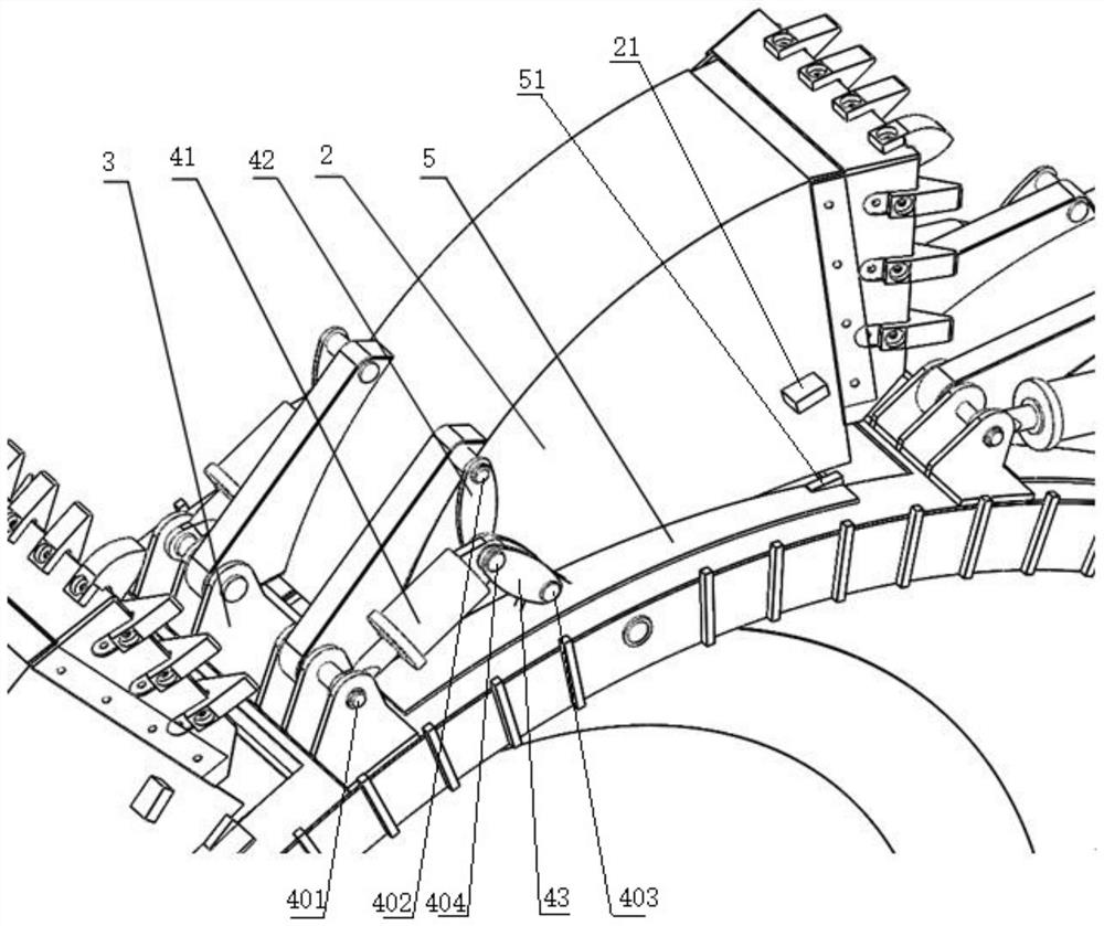 Rigid-flexible coupling adaptive bucket wheel device