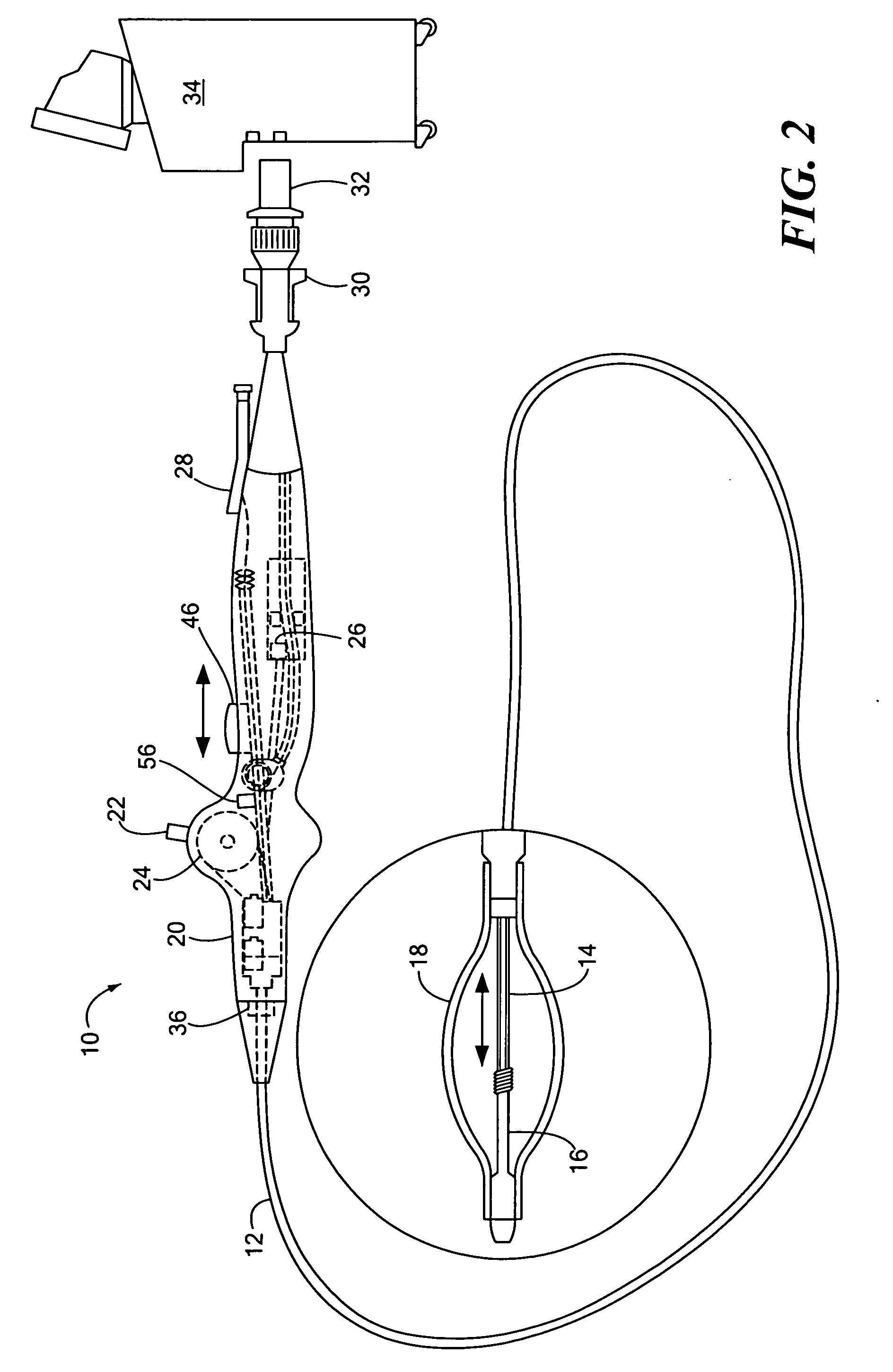 Shape modification system for a cooling chamber of a medical device