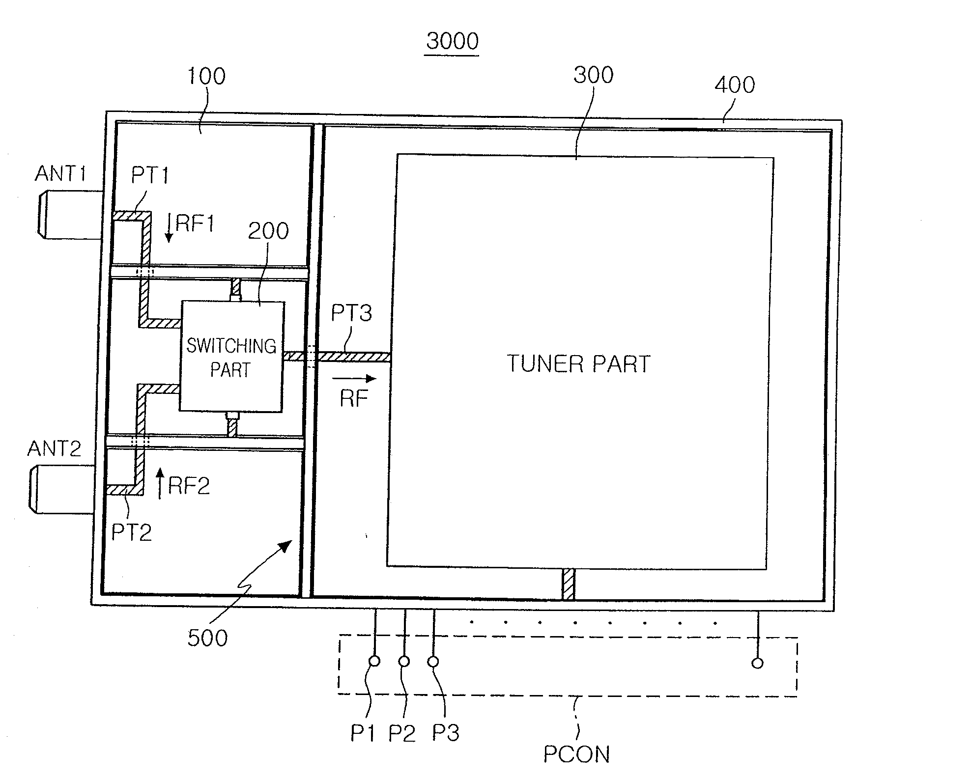 Single package television tuning apparatus and television receiver including the same