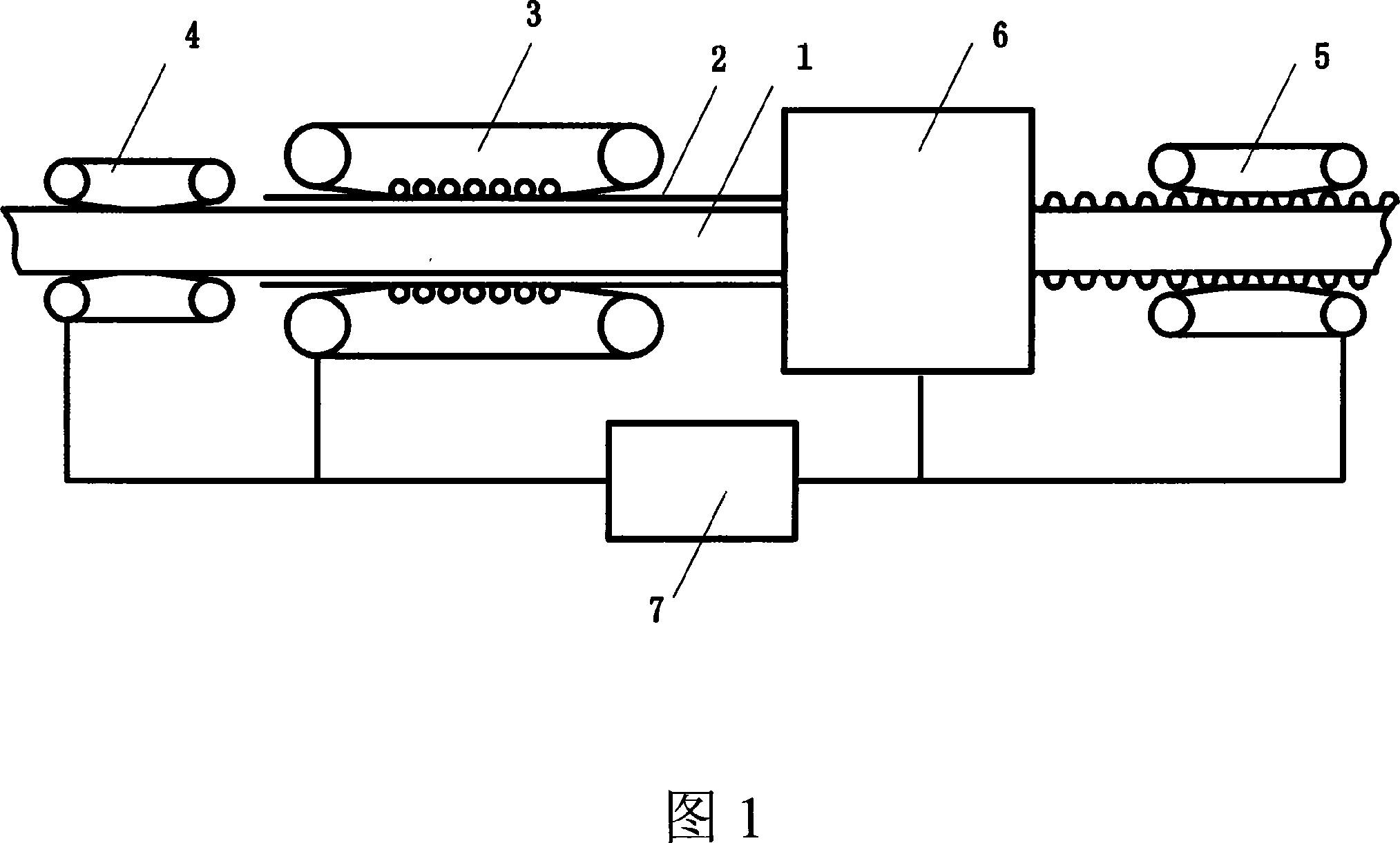 Metal wrinkled external conductor forming device of radio-frequency telecommunication cable