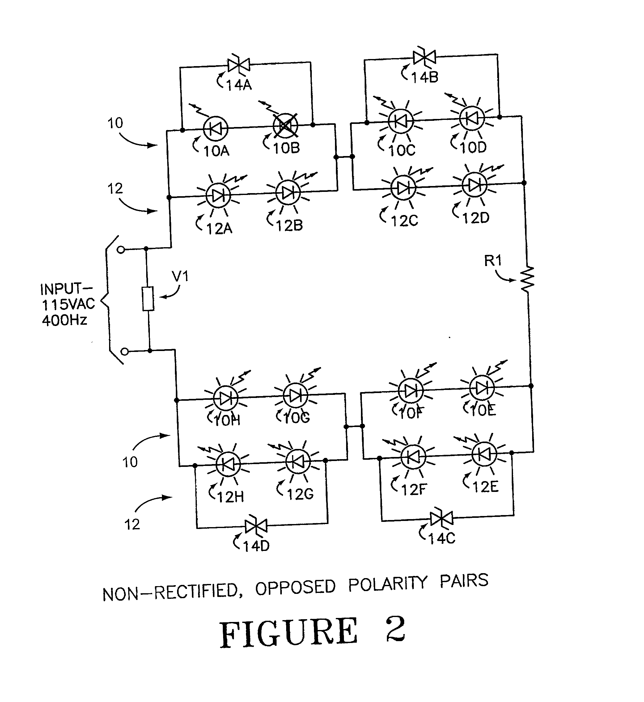 LED array primary display light sources employing dynamically switchable bypass circuitry