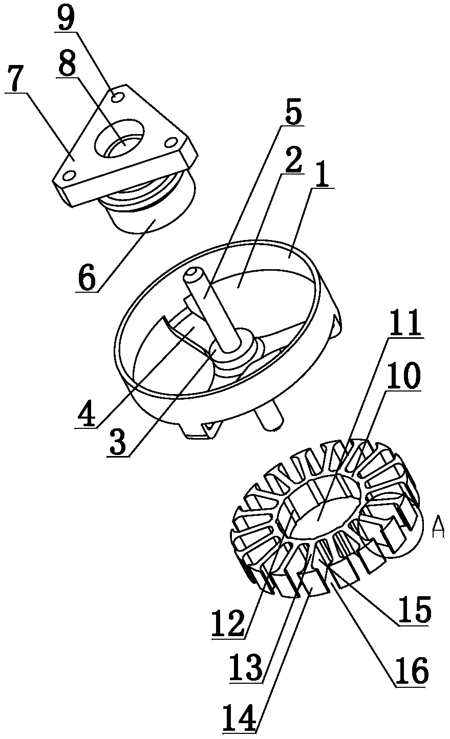 Air guide device for axial fan