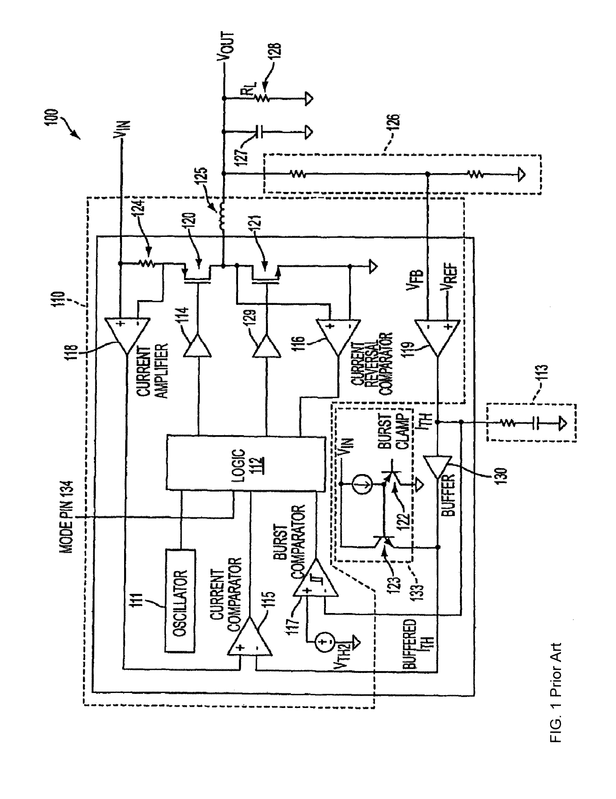 System and method for input voltage regulation of switch mode supplies implementing burst mode operation