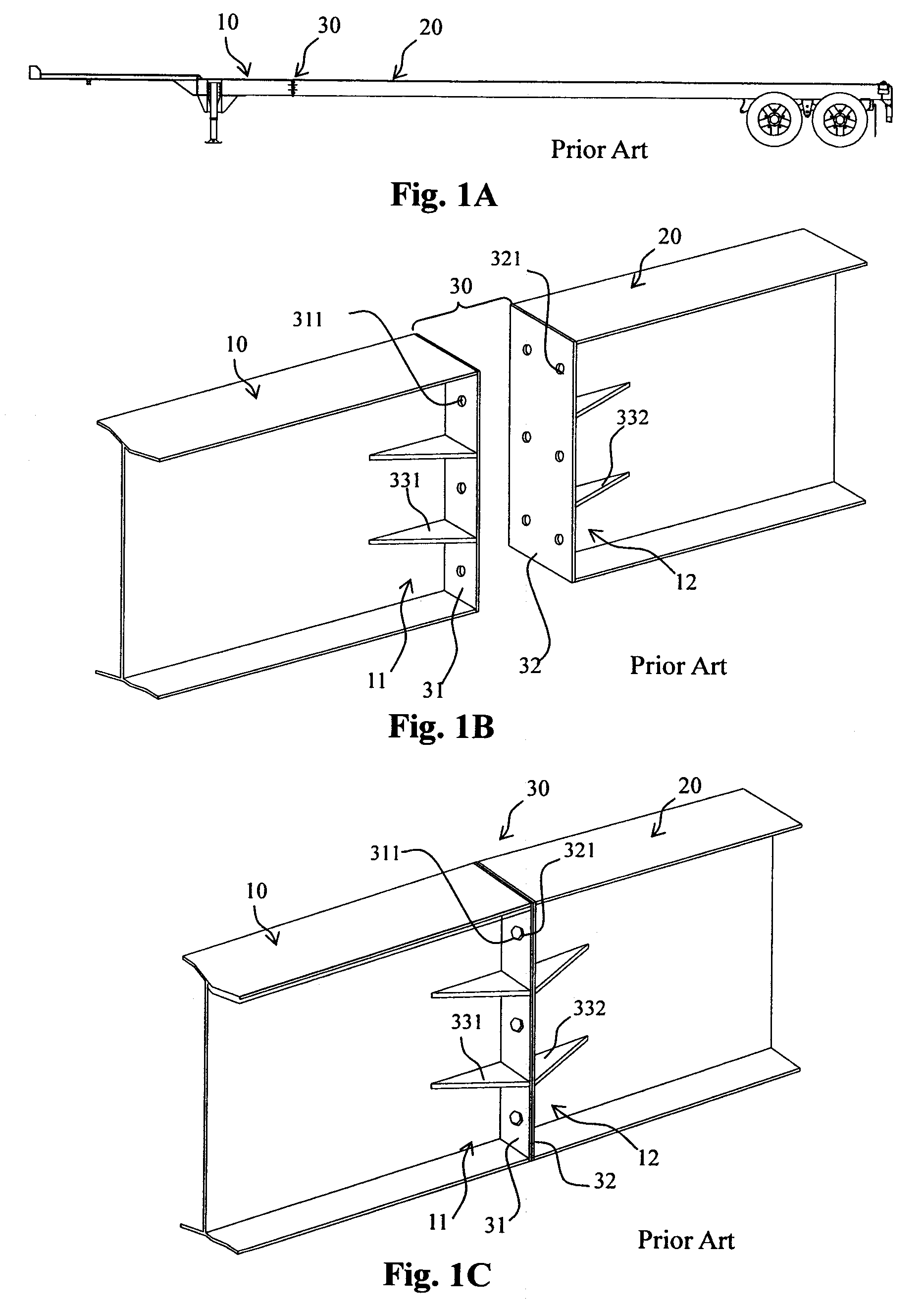 Joint and main beam of container semi-trailer provided with the joint