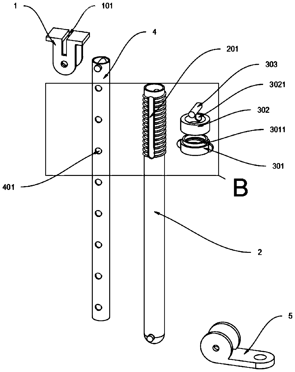 Combined type building template fixing structure