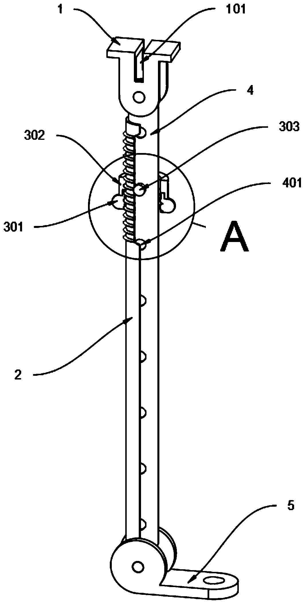 Combined type building template fixing structure