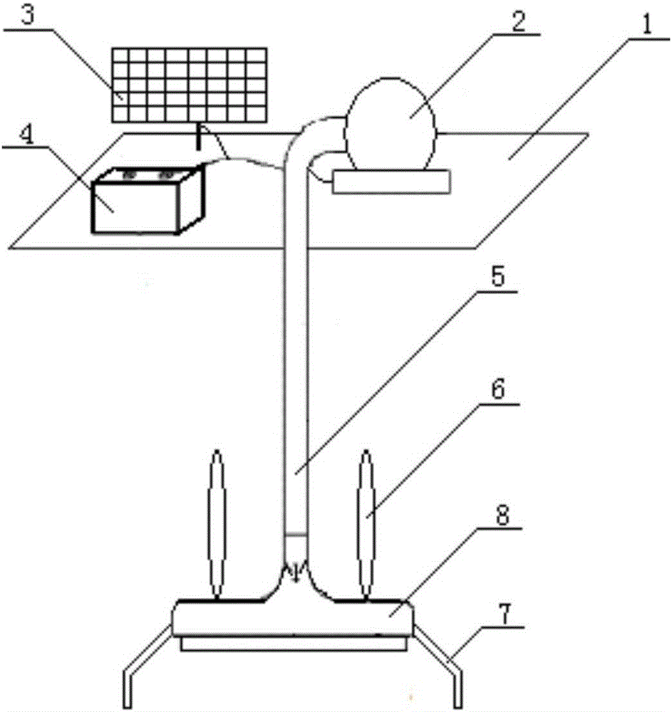Liftable rotating aeration device for strengthening river sediment oxygen enrichment