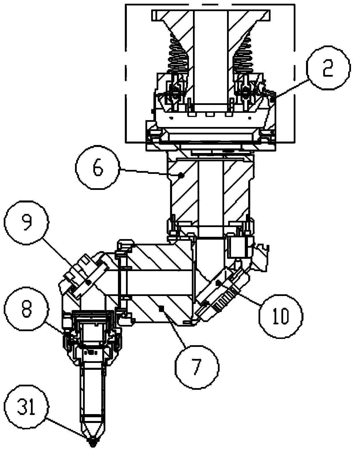 A multi-stage anti-collision system for a double-swing laser processing head