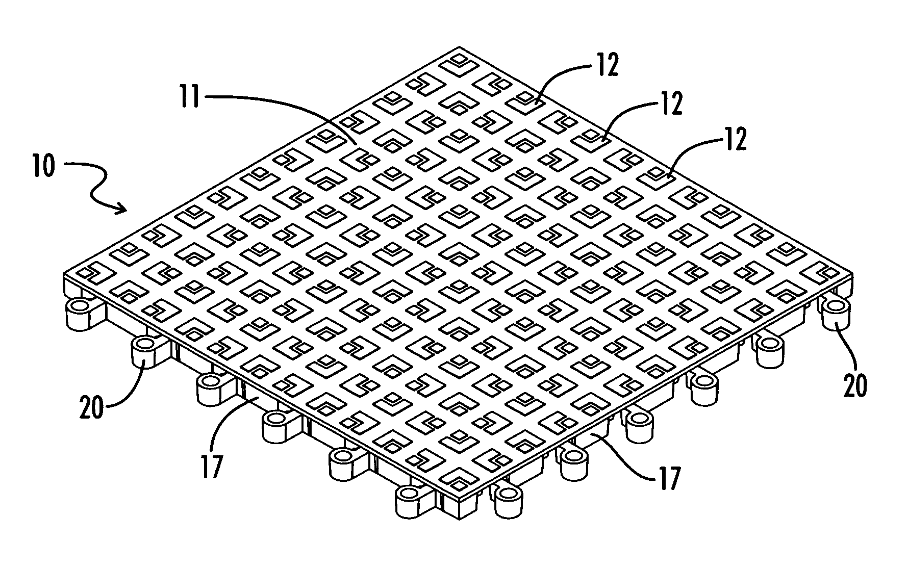 Interlocking modular floor tile