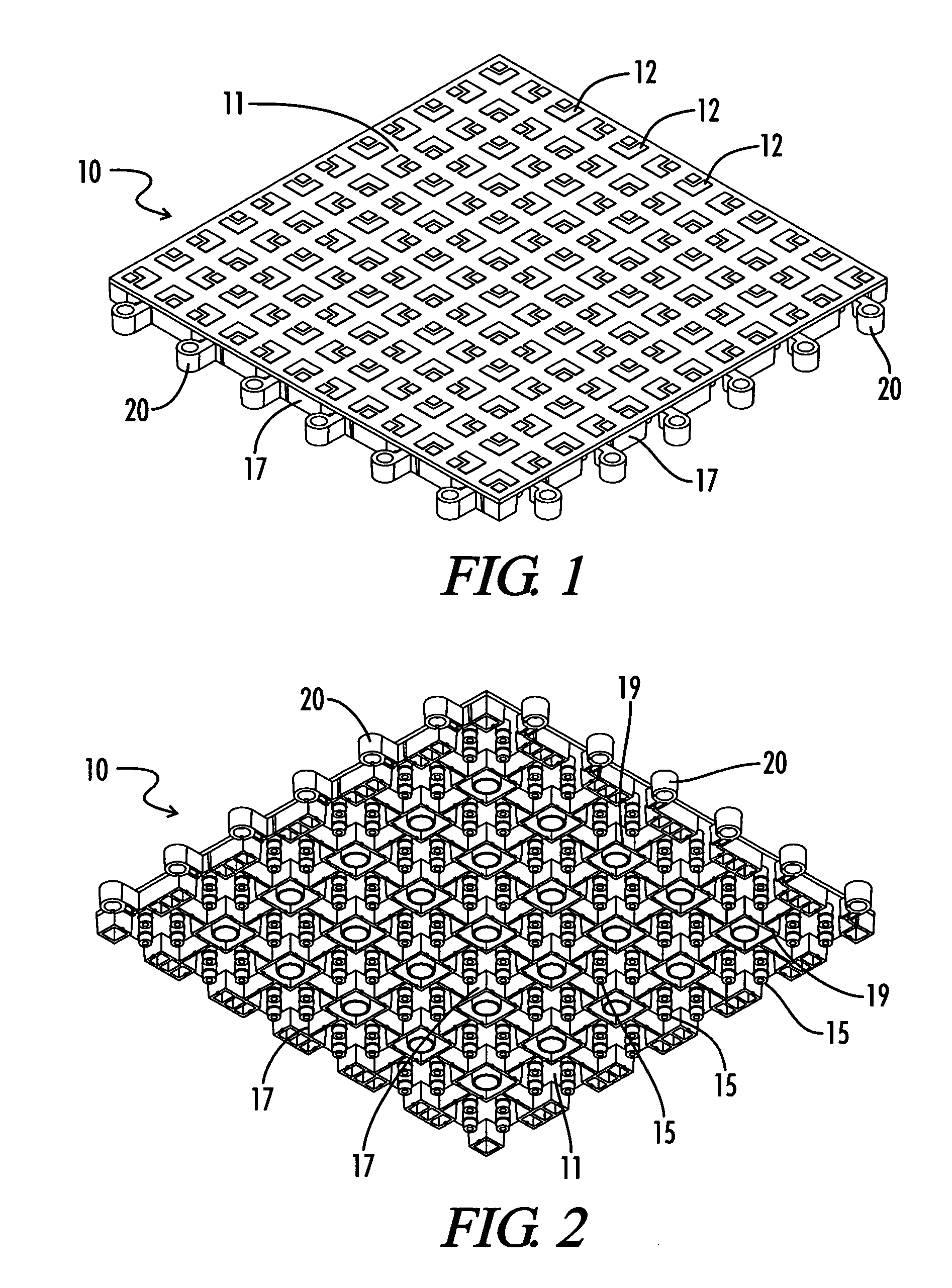 Interlocking modular floor tile