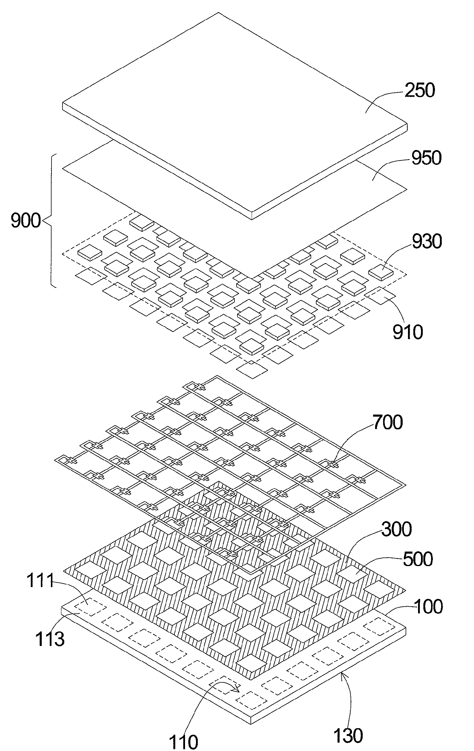 Pixel Unit Structure of Self-Illumination Display with Low-Reflection