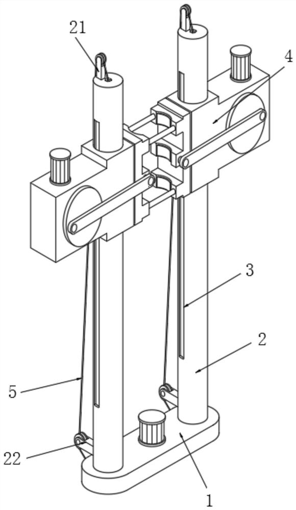 Continuous melting quartz glass rod fixing device