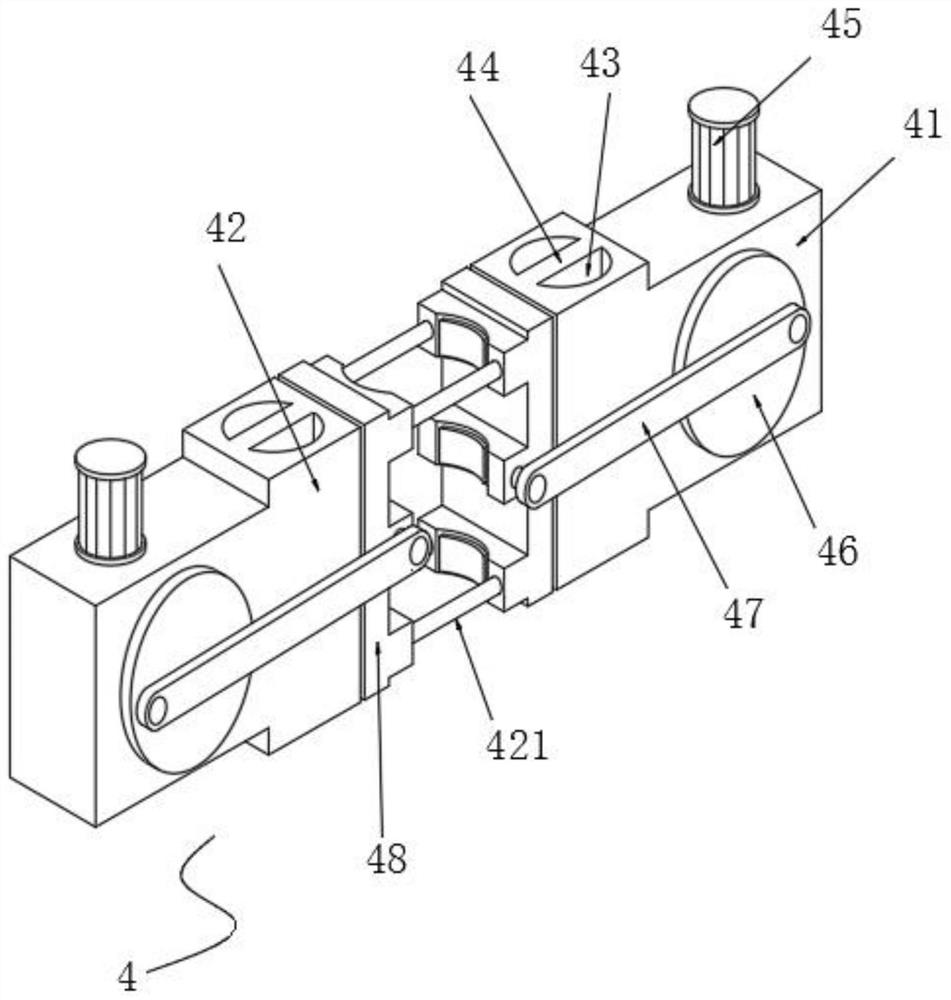 Continuous melting quartz glass rod fixing device