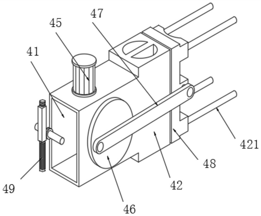 Continuous melting quartz glass rod fixing device