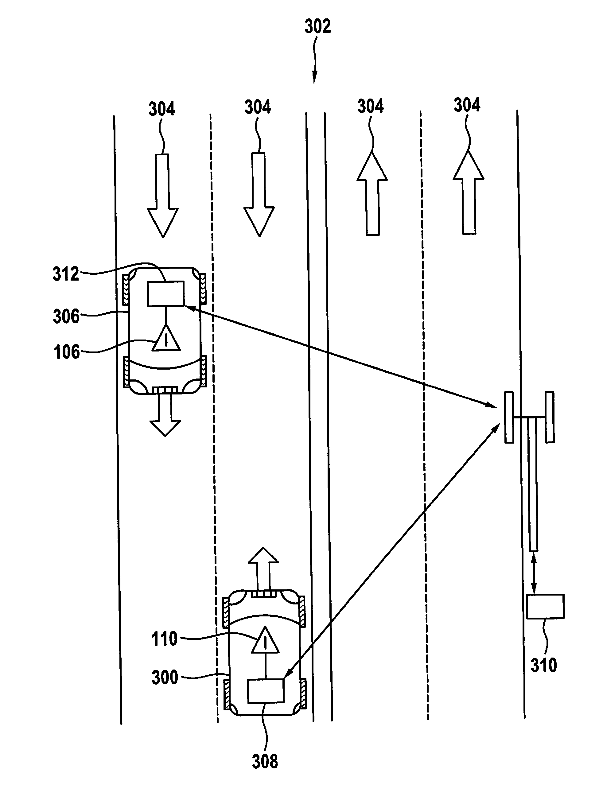 Method and apparatus to warn of a vehicle moving in the wrong direction of travel
