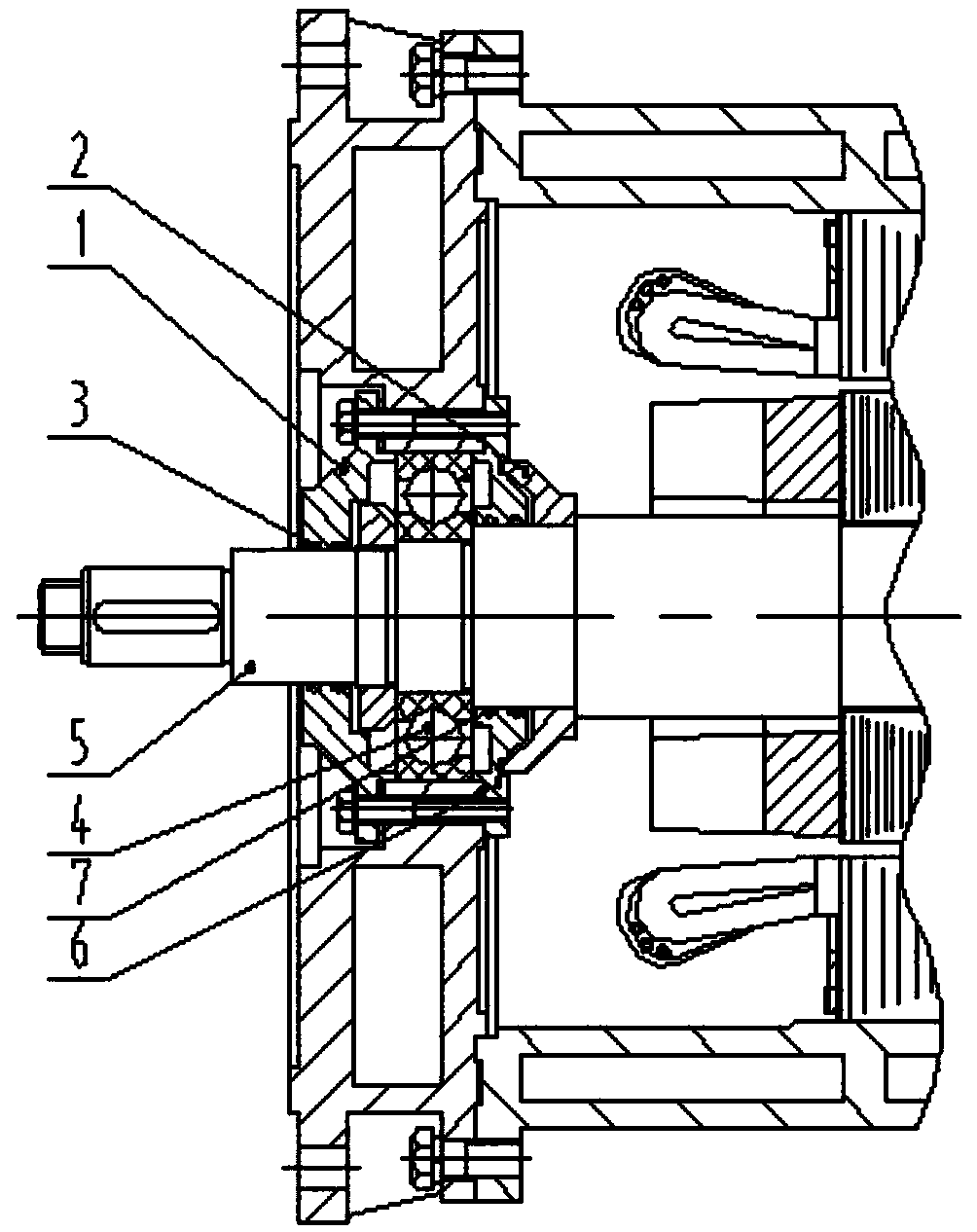 Ship motor front end combined shaft seal