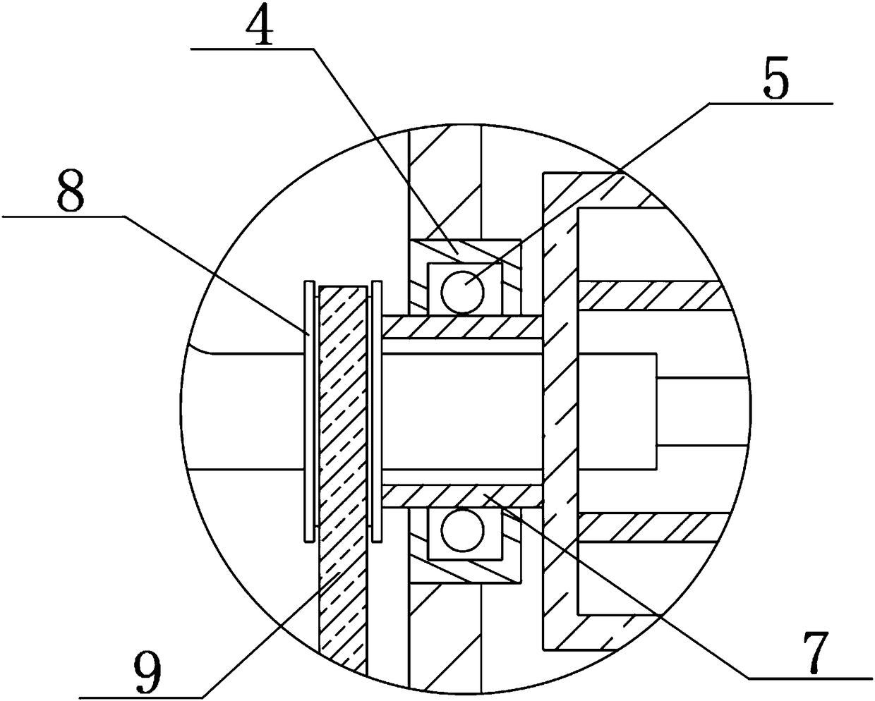 Cooling liquid recovering device for worm gear machining