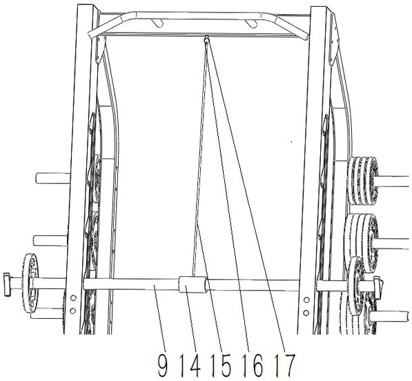 Bench press barbell stand with multi-stage protection