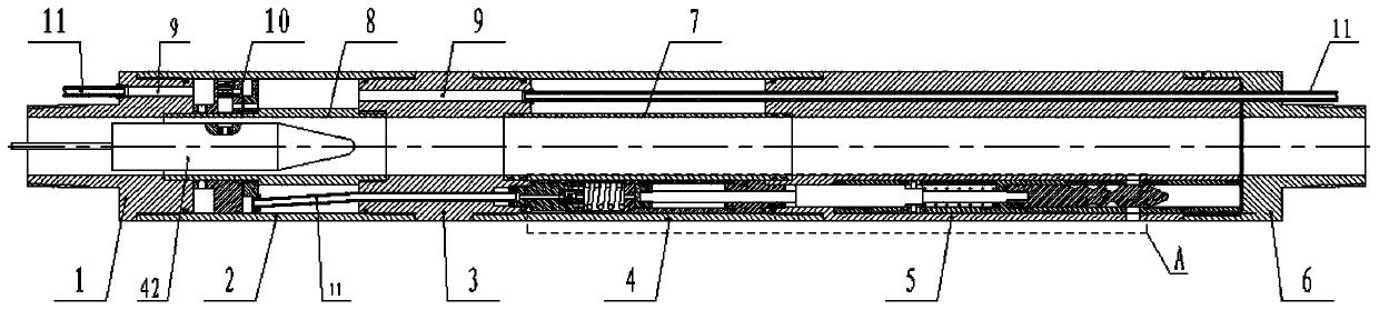 Injection distribution device