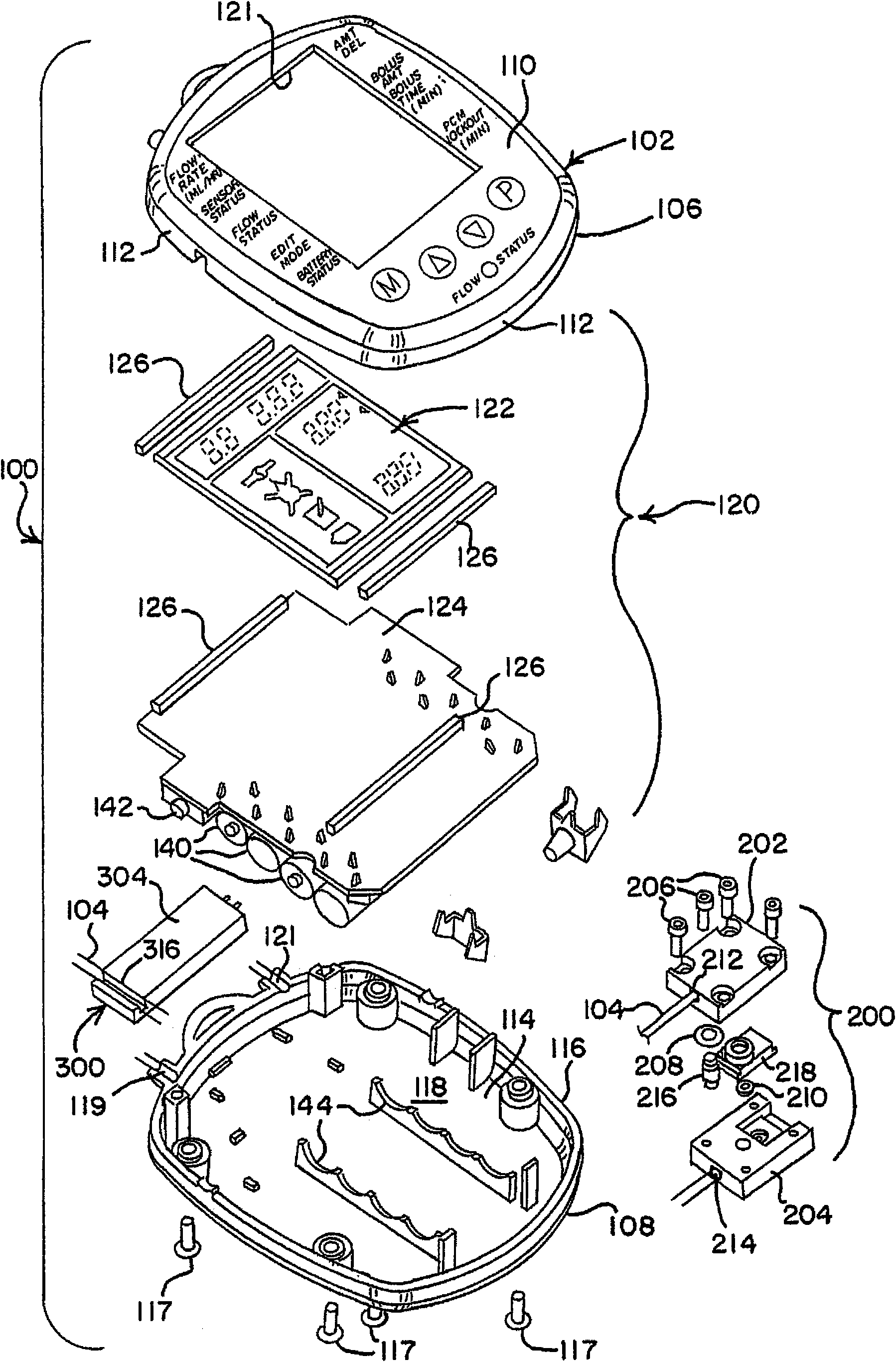 Apparatus for a fluid delivery system with controlled fluid flow rate