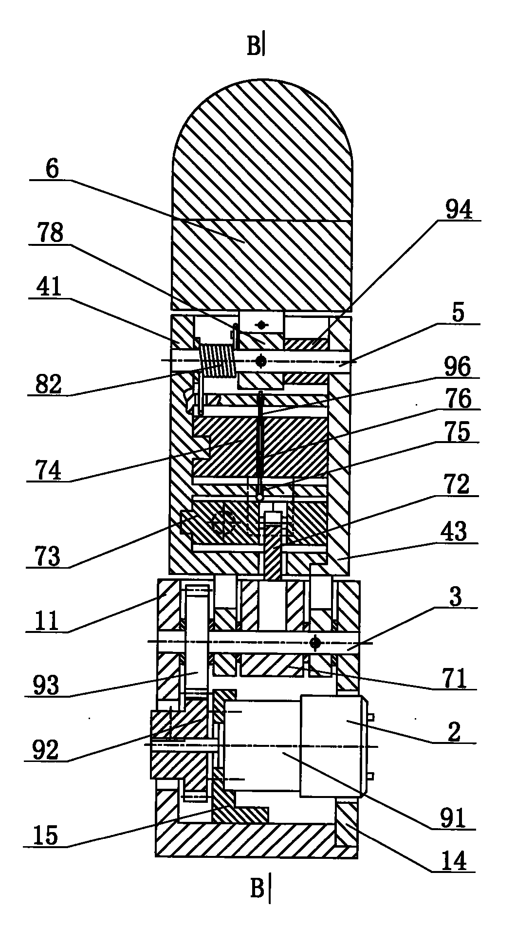 Crank block type flexible piece parallel coupled under-actuated finger device
