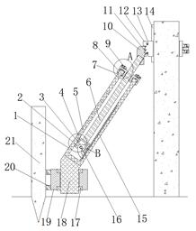 Directional toppling auxiliary device for forestry cedar felling