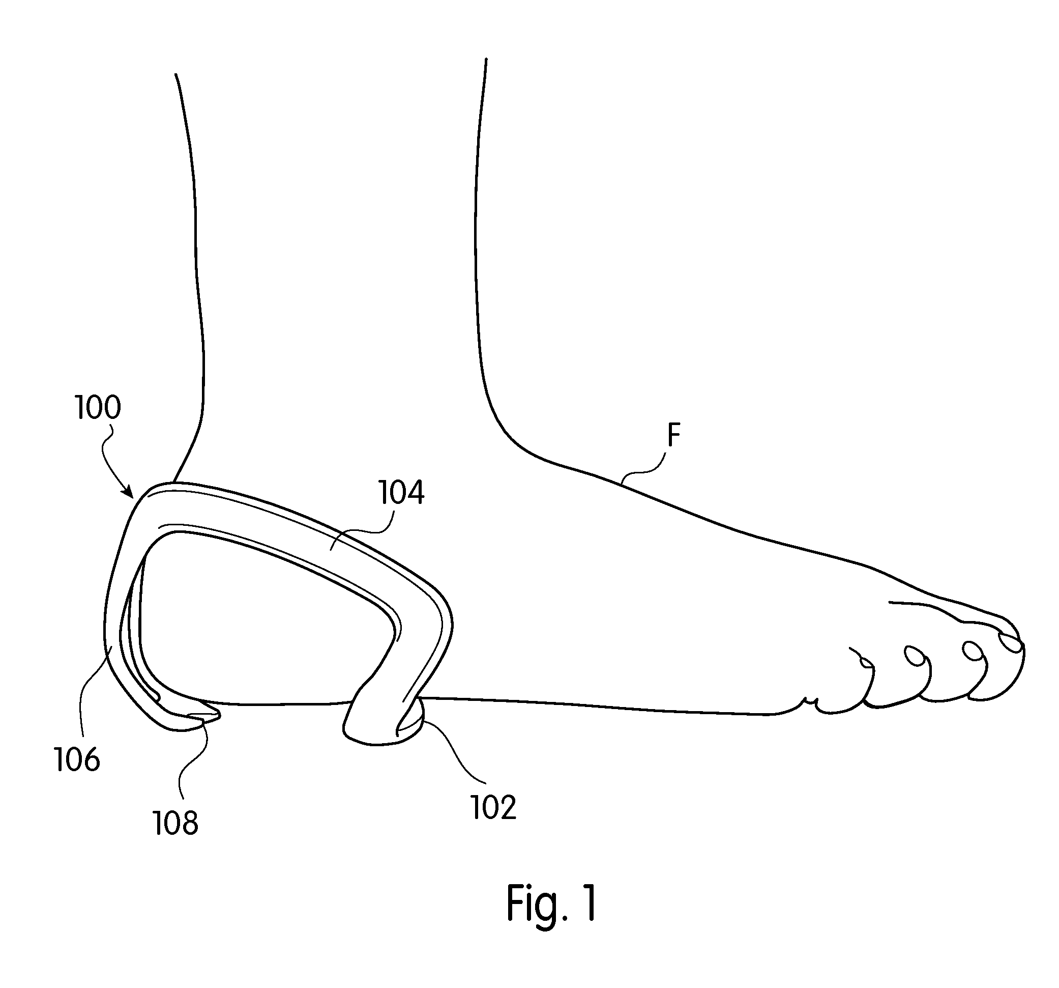 Footwear with integrated biased heel fit device
