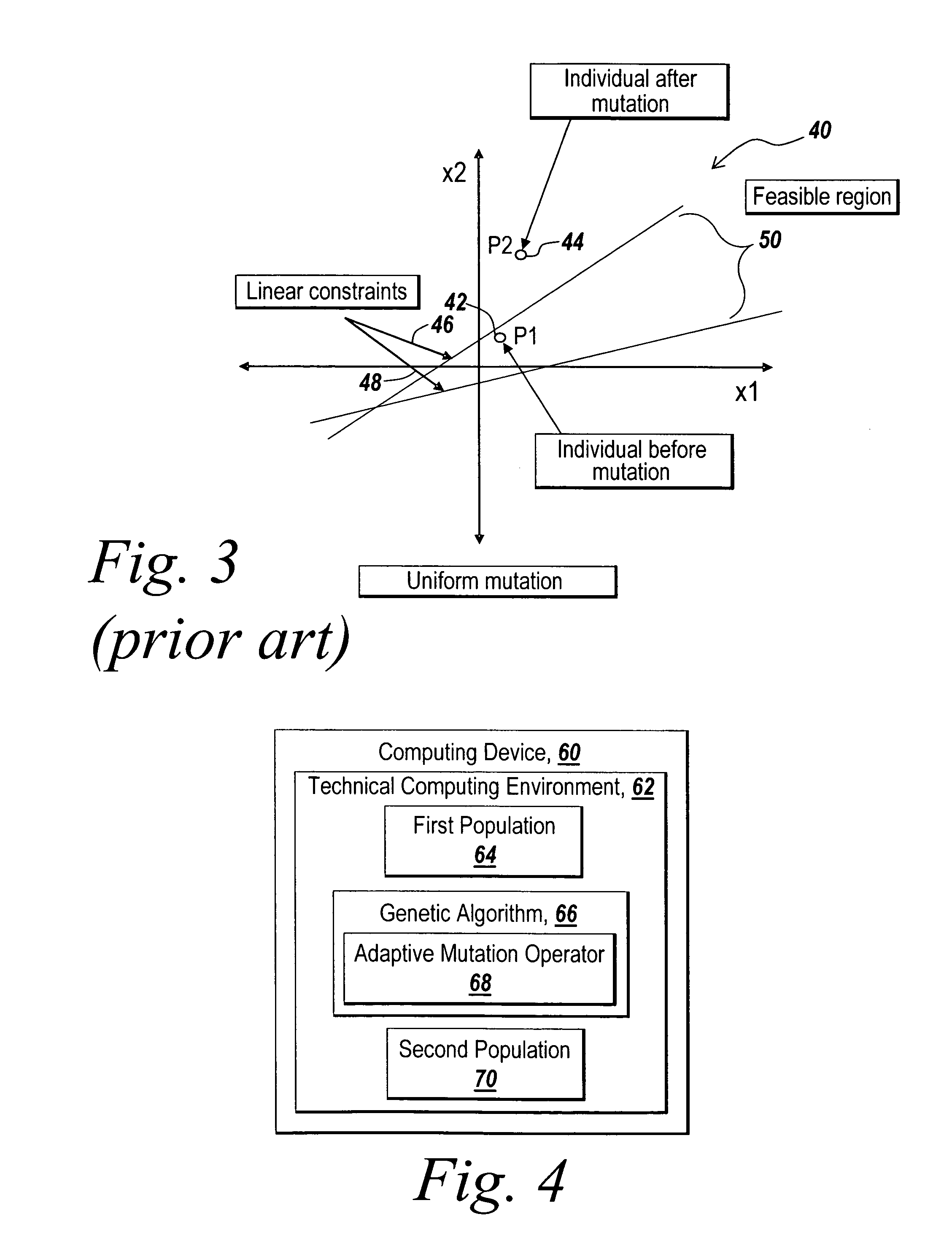 System and method for performing non-linear constrained optimization with a genetic algorithm