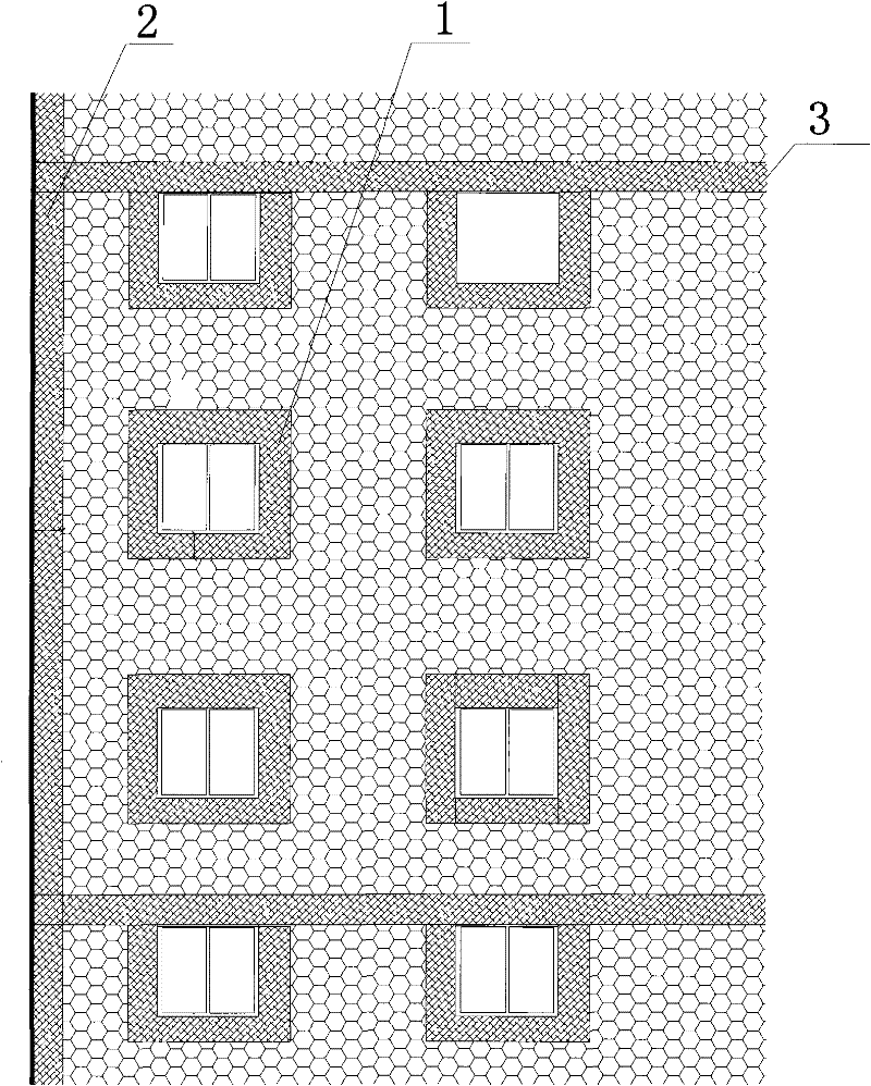 Fireproofing structure of polyphenyl plate outer-wall outer heat-insulating building system and construction method thereof