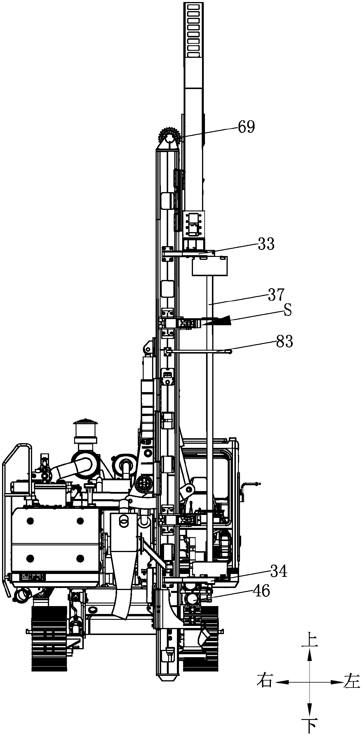 A high-speed hydraulic drilling rig with twin engines